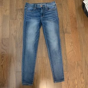 blue american eagle jeggings